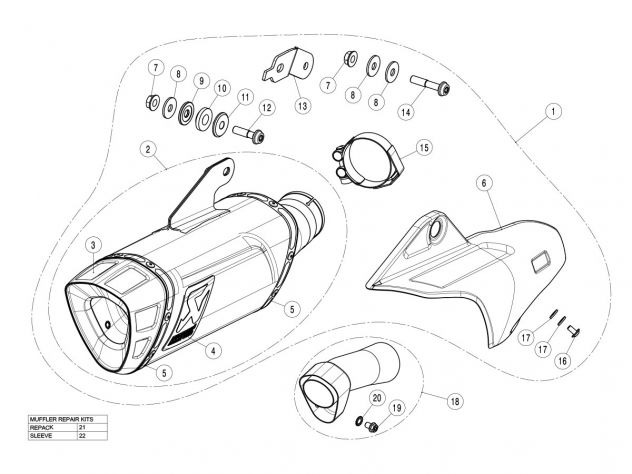 Grabado láser logo Akrapovic en silenciador titanio para R1 2015-2026