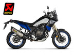 Vista lateral escape Akrapovic homologado Euro 5 Ténéré 700 adventure