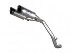 Escape Spark Dyno Racing titanio doble salida Triumph Speed Triple 1200 RS RR vista lateral