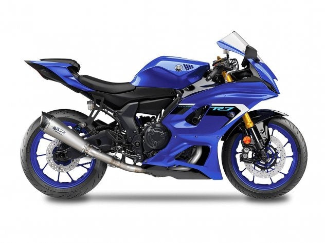 Silenciador cónico Spark Konix Evo en titanio con tapa de carbono para YZF-R7