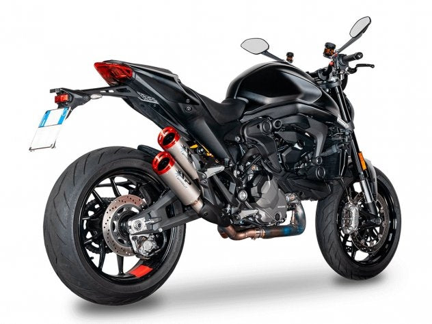 Colector de-cat Spark titanio instalado en Ducati Monster 937