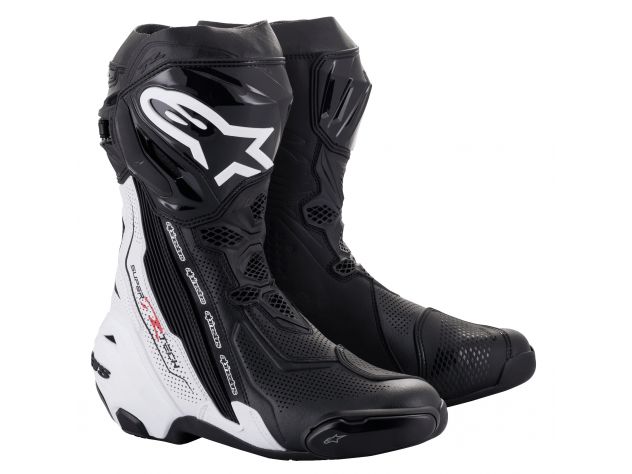 Detalle placa tibial TPU reforzada Alpinestars Supertech R