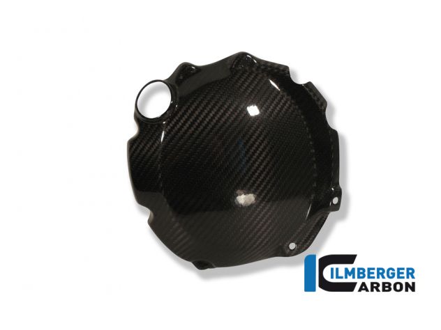Tapa embrague carbono Ilmberger BMW HP4 vista lateral montada