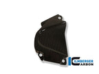 Tapa de piñón carbono Ilmberger BMW HP4 vista lateral montada