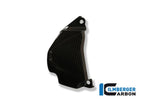 Comparativa peso tapa piñón original vs Ilmberger carbono BMW HP4