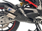 Detalle silenciadores dobles titanio racing Termignoni Multistrada V4