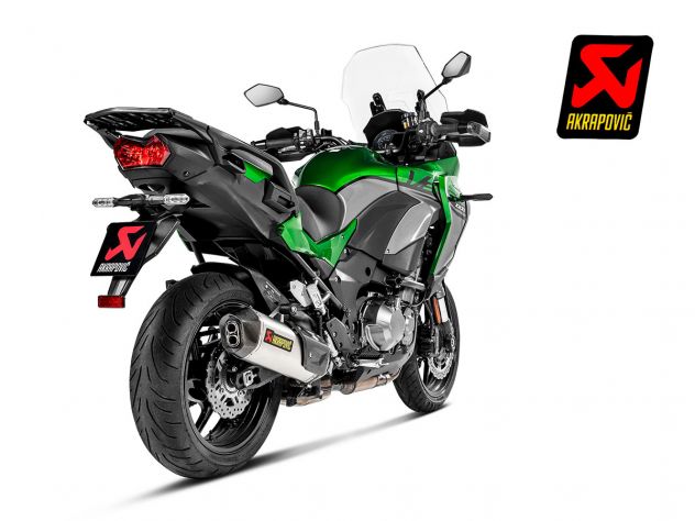 Terminal de escape Akrapovic con tapa de carbono para Versys 1000