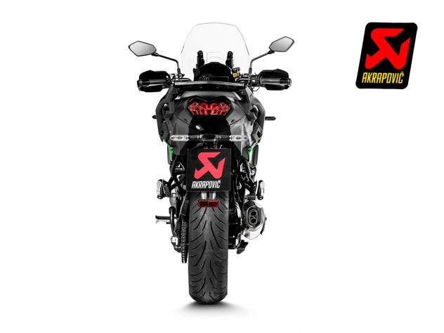 Sistema de escape Akrapovic homologado Versys 1000 vista lateral
