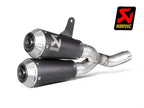 Terminal slip-on Akrapovic titanio negro con tapa fibra de carbono para Ducati Monster 797