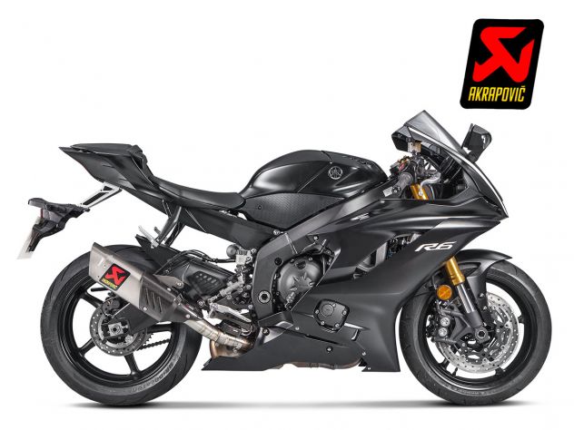 Terminal Akrapovic S-Y6SO12-HAPT titanio aeroespacial detalle protector carbono