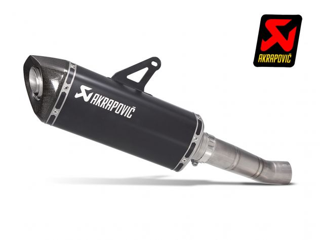 Terminal Akrapovic titanio negro S-D12SO8-RTBL para Ducati Monster 821 2017-2020 vista lateral