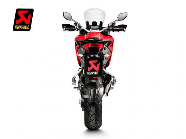 Comparativa peso escape original vs Akrapovic titanio Multistrada 1260