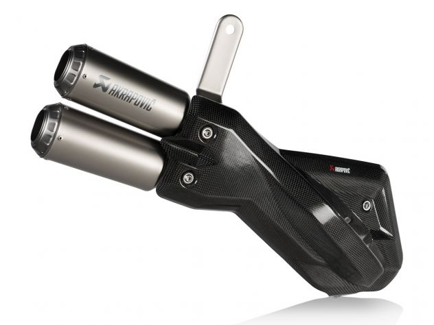 Terminal cónico doble Akrapovic titanio Multistrada 950 homologado EC-ECE
