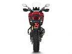 Escape Akrapovic fibra carbono titanio Multistrada 950 detalle escudo térmico