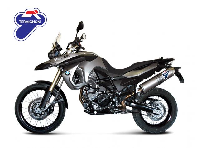 Escape Termignoni Oval Titanio para BMW F 650 GS 2009-2014, terminal deslizante homologado posición alta