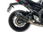 Terminal Termignoni carbono vista lateral montado en Yamaha MT-09 Euro 5