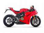 Detalle terminal carbono y cuerpo titanio escape Arrow Works Panigale V4S
