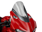 Instalación cover carbono WRS sobre parabrisas Racing Ducati Panigale V2 2026 acabado mate