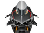 Detalle tejido carbono plain mate cover parabrisas WRS Ducati Panigale V4