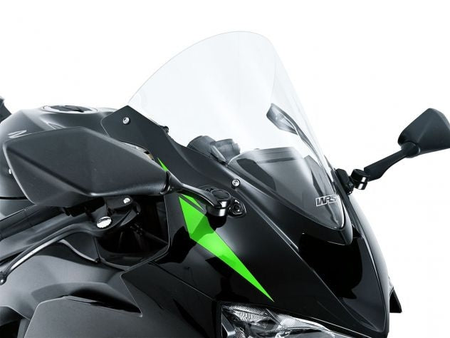 Parabrisas deportivo WRS material PMMA DOT626 ZX-6R detalle grosor 2 mm