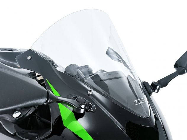 Cúpula WRS Race transparente para Kawasaki ZX-6R 636 2024-2026 vista frontal