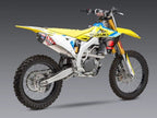Detalle silenciador RS-12 carbono mate con tapa de extremo mecanizada Yoshimura